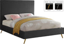 Jasmine Grey Velvet Queen Bed - NY Furniture Direct (NY)