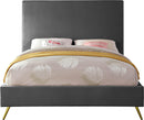 Jasmine Grey Velvet Queen Bed - NY Furniture Direct (NY)