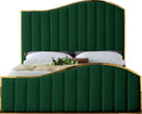 Jolie Green Velvet Queen Bed (3 Boxes) - NY Furniture Direct (NY)