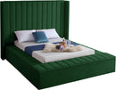 Kiki Green Velvet Queen Bed (3 Boxes) - NY Furniture Direct (NY)