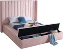 Kiki Pink Velvet Queen Bed (3 Boxes) - NY Furniture Direct (NY)