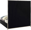 Milan Black Faux Leather Queen Bed - NY Furniture Direct (NY)