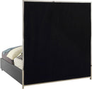 Milan Grey Faux Leather Queen Bed - NY Furniture Direct (NY)