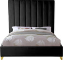 Via Black Velvet Full Bed - NY Furniture Direct (NY)