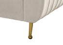 Zara Cream Velvet Queen Bed (3 Boxes) - NY Furniture Direct (NY)