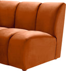 Infinity Cognac Velvet 4pc. Modular Sectional - NY Furniture Direct (NY)