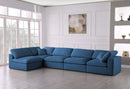 Plush Navy Velvet Standard Cloud Modular Sectional