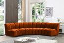 Infinity Cognac Velvet 4pc. Modular Sectional