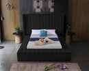 Kiki Black Velvet Full Bed (3 Boxes)