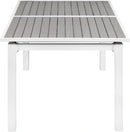 Nizuc Grey manufactured wood Outdoor Patio Extendable Aluminum Dining Table