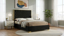 Lana Black Velvet Full Bed