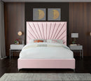 Eclipse Pink Velvet King Bed