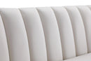 Dixie Cream Velvet Loveseat