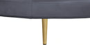 Circlet Grey Velvet Round Sofa Settee
