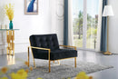 Pierre Black Velvet Accent Chair