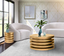 Levels Brushed Gold End Table