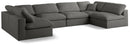 Plush Grey Velvet Standard Cloud Modular Sectional