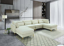 Julia Cream Velvet Modular Sectional (6 Boxes)