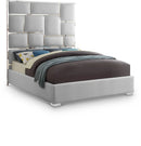 Milan White Faux Leather King Bed