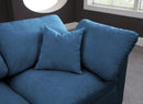 Plush Navy Velvet Standard Cloud Modular Sofa