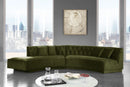 Kenzi Olive Velvet 2pc. Sectional