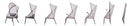 Alverta Foldable Chair Grey & Black (2/Ctn)