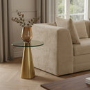 Glassimo Brushed Gold End Table