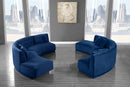 Kenzi Navy Velvet 2pc. Sectional