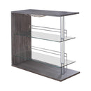 Prescott Rectangular 2-shelf Bar Unit Grey - NY Furniture Direct (NY)