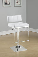 Alameda Adjustable Bar Stool White and Chrome - NY Furniture Direct (NY)
