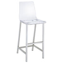 Juelia Bar Stools Chrome and Clear Acrylic (Set of 2) - NY Furniture Direct (NY)