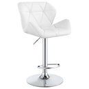Berrington Adjustable Bar Stools Chrome and White (Set of 2) - NY Furniture Direct (NY)