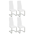 Montclair High Back Dining Chairs Black and Chrome (Set of 4) - NY Furniture Direct (NY)