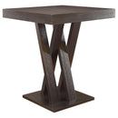 Freda Double X-shaped Base Square Bar Table Cappuccino - NY Furniture Direct (NY)