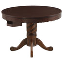 Turk 3-in-1 Round Pedestal Game Table Tobacco - NY Furniture Direct (NY)