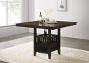 Jaden Square Counter Height Table with Storage Espresso - NY Furniture Direct (NY)