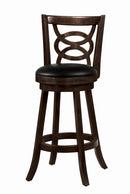 Calecita Swivel Bar Stools with Upholstered Seat Cappuccino (Set of 2) - NY Furniture Direct (NY)
