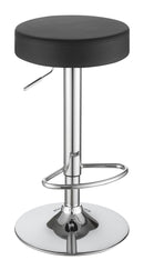 Ramses 29" Adjustable Bar Stool Chrome and Black - NY Furniture Direct (NY)