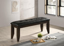 Dalila Tufted Upholstered Dining Bench Cappuccino and Black - NY Furniture Direct (NY)