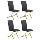 Carmelia Upholstered Side Chairs Black (Set of 4) - NY Furniture Direct (NY)