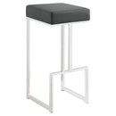 Gervase Square Bar Stool Grey and Chrome - NY Furniture Direct (NY)