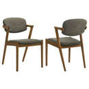 Malone Dining Side Chairs Grey and Dark Walnut (Set of 2) - NY Furniture Direct (NY)