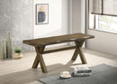 Alston X-shaped Dining Bench Knotty Nutmeg - NY Furniture Direct (NY)