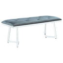 Beaufort Upholstered Tufted Bench Dark Grey - NY Furniture Direct (NY)