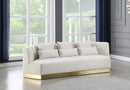 Marquis Cream Velvet Sofa