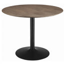 Cora Round Dining Table Walnut and Black - NY Furniture Direct (NY)