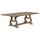 Brockway Trestle Dining Table Barley Brown - NY Furniture Direct (NY)