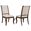 Brockway Tufted Dining Chairs Cream and Antique Java (Set of 2) - NY Furniture Direct (NY)