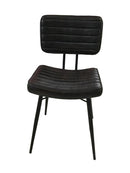 Partridge Padded Side Chairs Espresso and Black (Set of 2) - NY Furniture Direct (NY)