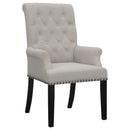 Alana Upholstered Tufted Arm Chair with Nailhead Trim - NY Furniture Direct (NY)